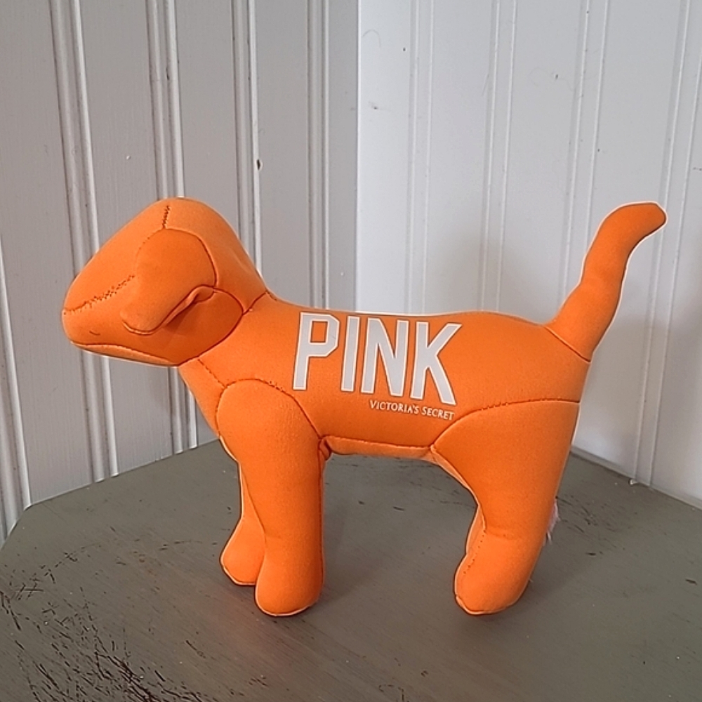 Victoria Secret PINK 1986 orange plush dog, No Tag